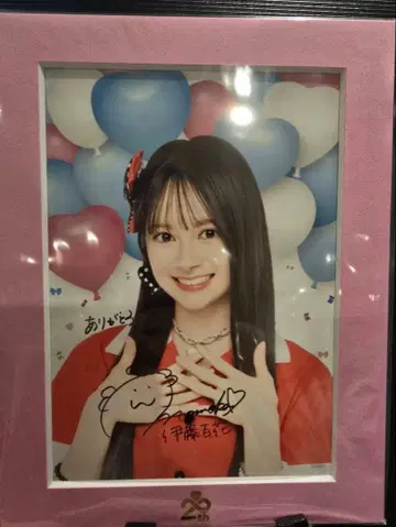 이토 모모카 AKB48 TOUR PARTY 복권 친필 사인 사진 프레임