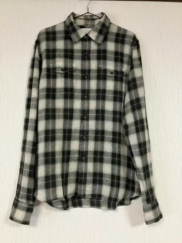 새상품급 STILL BY HAND 셔츠 48 린넨 체크 내추럴 계열