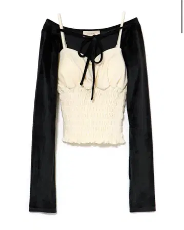 BLACK ANDMARY MEI SHIRRING TOPS