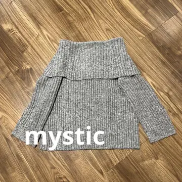 [새상품급] [mystic] 오프숄더 니트 그레이