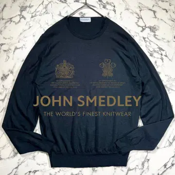 새상품급 (M) John Smedley 메리노울 크루넥 니트 블랙