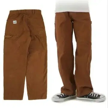 Lee 페인터 팬츠 브라운 DUNGAREES BROWN 사이즈 L
