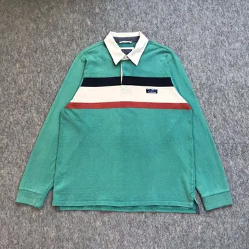 L.L.Bean 라거 셔츠 그린 어스 컬러 라벨 로고 XL