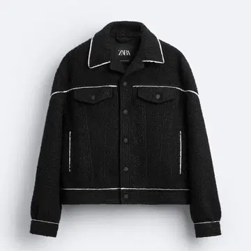 ZARA 블랙 플리스 자켓 남성용 S