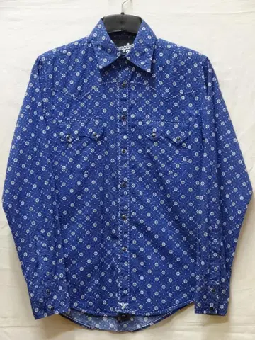 Wrangler 20X 랭글러 반다나 패턴 웨스턴 셔츠 Blue S