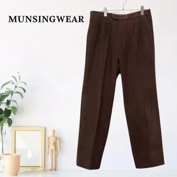 zB1048 [ XL ] MUNSINGWEAR 팬츠 센터 프레스 테이퍼드