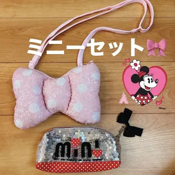 Disney 미니 리본형 숄더백 미니백 핑크