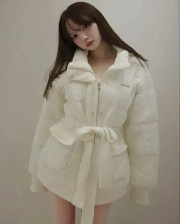 andmary Mary quilting knit shape jacket