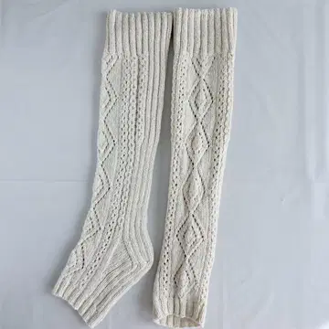 다이아 무늬 레그 워머 롱 기장 발꿈치 양말