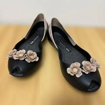 melissa 멜리사 플랫슈즈 블랙+핑크 24cm