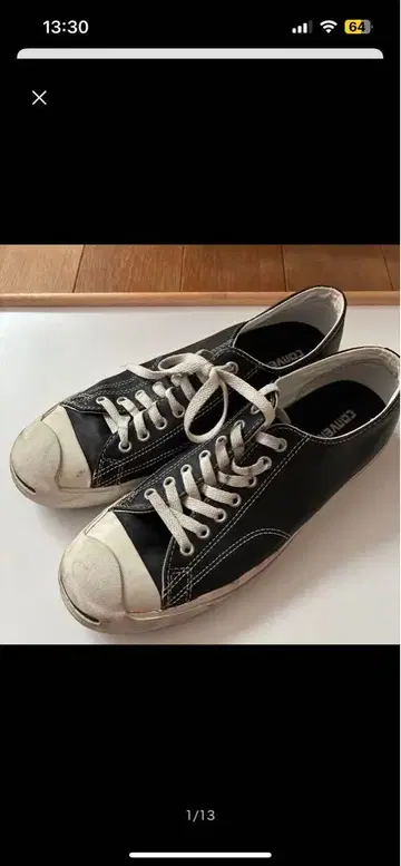 컨버스 잭 퍼셀 가죽 블랙 로우컷 CONVERSE 단종