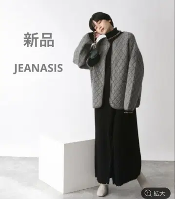 새상품 [ JEANASIS ] 니트 퀼트 하프 코트