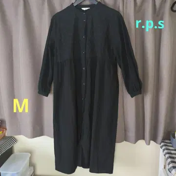 r.p.s 블랙 자수 셔츠 원피스 M 사이즈