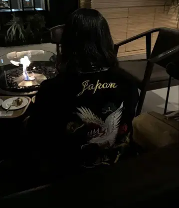 50s 벨벳 스카잔 souvenir jacket