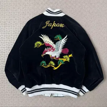 50s 벨벳 스카잔 souvenir jacket
