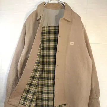 파파스 파파스 자켓 라이트 아우터 안감 체크 사이 베이지