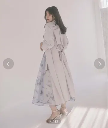 빅 칼라 롱 코트 프로포션 바디 드레싱 거의 미사용