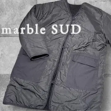 새상품급 marble SUD 리버서블 코트 퀼팅 보아 블랙