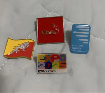 EXPO 2025 핀 배지 4개 세트