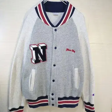 챔피온 자켓 바시티 자켓 리브 라인 L 사이즈