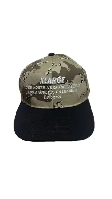 XLARGE 카모플라쥬 캡 카키/블랙