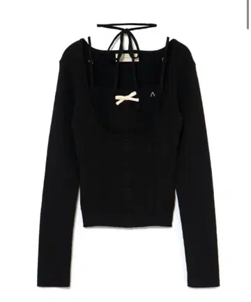 andmary sharon ribbon tops black