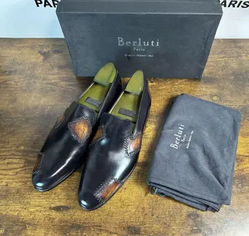 특주 57만 엔 Berluti 라피에셀  가죽 로퍼 6.5