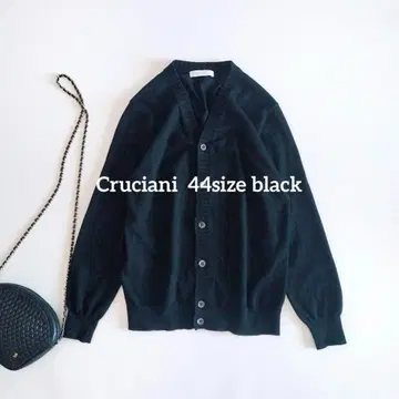새상품급 Cruciani 27 x 9G 가디건 울 블랙 44