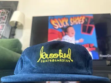 USA KROOKED skateboards 코듀로이 캡 파랑