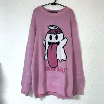 GRAF&WU 긴팔 맨투맨 핑크 트레이닝복 고스트 XL 서브컬쳐