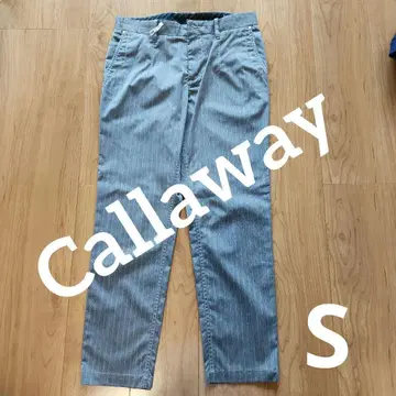 Callaway 캘러웨이 골프 스트라이프 팬츠 그레이 남성용 S 사이즈