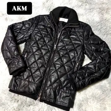 [ AKM ] 더블 지퍼 다운 자켓 다이아 퀼팅 M 사이즈