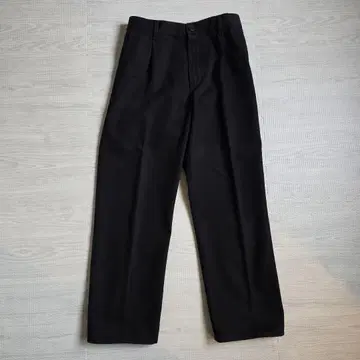 Cristaseya BLACK DENIM PLEATED TROUSERS