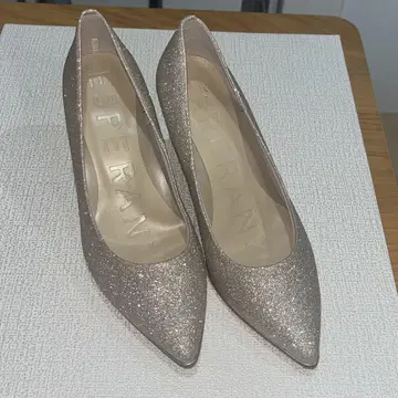 글리터 골드 하이힐 펌프스 결혼식