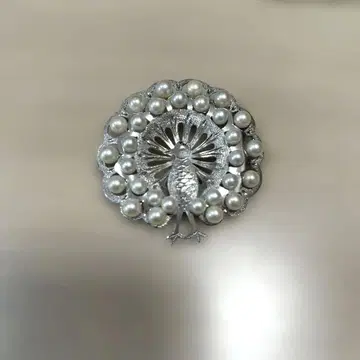 공작 디자인 펄 브로치 겸 오비 고정 띠