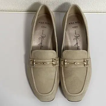 카네마츠 22.5cm 베이지 로퍼 슬렌더 아쿠아벨