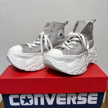 CONVERSE ALL STAR 통굽 하이컷 스니커즈 그레이 23cm