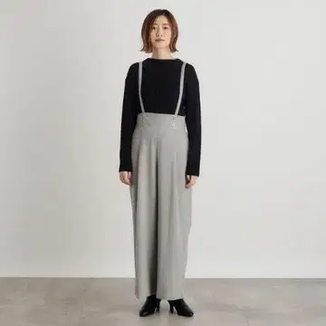 그로브 2WAY 숄더 스트랩 와이드 팬츠