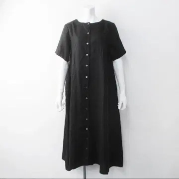 nestrobe 네스트로브 프론트 오픈 A라인 원피스 블랙