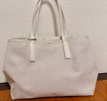 ZANELLATO 물결무늬 토트백 파우치 포함