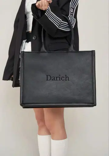Darich 가죽 토트 블랙