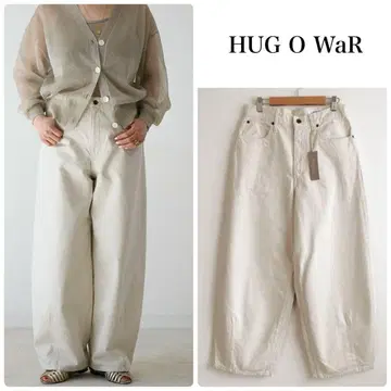 택 포함 새상품 Hug o war 벌룬 데님 팬츠 아이보리 S