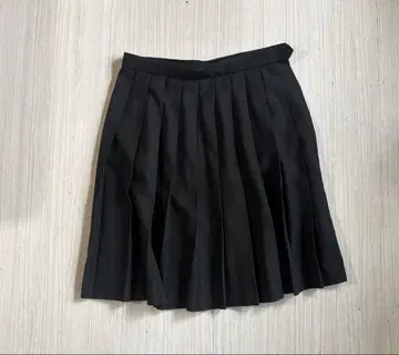 KANKO 블랙 플리츠 스커트 스커트 블랙
