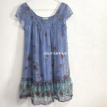 인도산 튜닉 미니 원피스 y2k 모리걸 페어리 그런지 꽃무늬 헤이세이