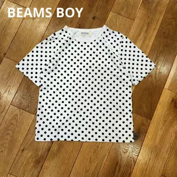 빔즈 보이 BEAMS BOY 도트 T셔츠 화이트 블랙