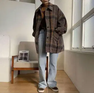 nokcha 2way quilting liner check coat
