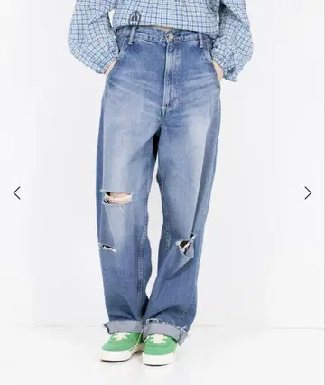HYSTERIC GLAMOUR RESIZE 가공 데님 스트레이트 팬츠
