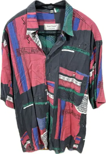 vintage 빈티지 Jean Chatel 반팔 셔츠 멀티 컬러