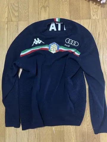 Kappa audi 파랑 스웨터 구제 의류
