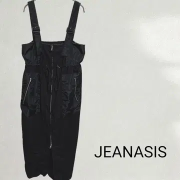 JEANASIS 패치워크 점프스커트 더블 지퍼 블랙 새상품급